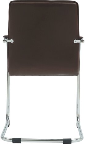 Set van 2 bezoekersstoelen Tari kunstleer, Bruin