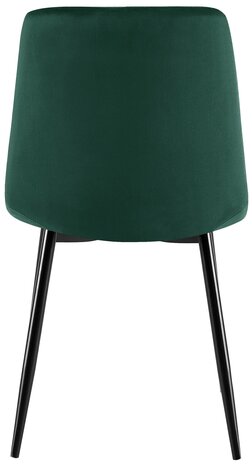 2-delige set eetkamerstoel Cloirtan fluweel, Groen