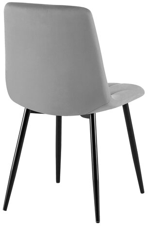 2-delige set eetkamerstoel Cloirtan fluweel, Grijs