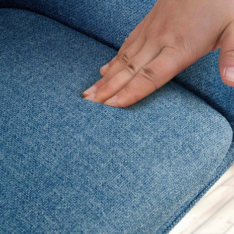 2-delige set stoel Toptin stof, Blauw