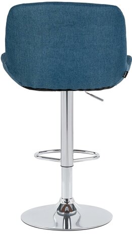 2-delige set barkrukken Silin Chroom Stof, Blauw