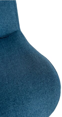 2-delige set barkrukken Silin Chroom Stof, Blauw
