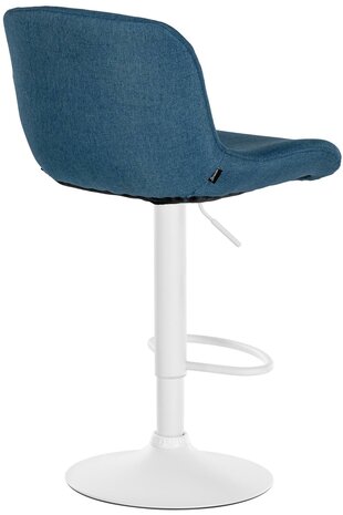 2-delige set barkrukken Silin Wit Stof, Blauw