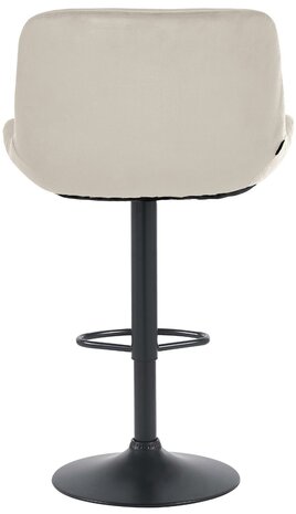 2-delige set barkrukken Silin Zwart Fluweel, Creme