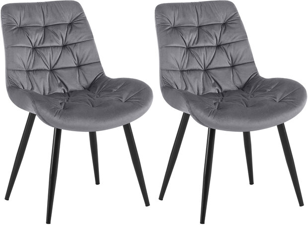 Set van 2 eetkamerstoelen Rissfird, Grijs