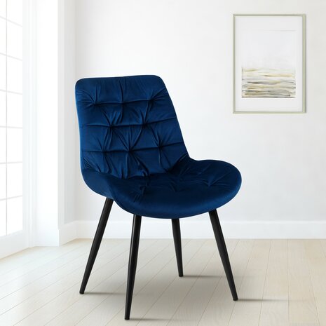 Set van 2 eetkamerstoelen Rissfird, Blauw