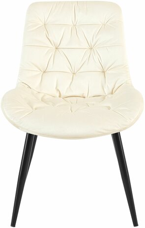 Set van 2 eetkamerstoelen Rissfird, Creme