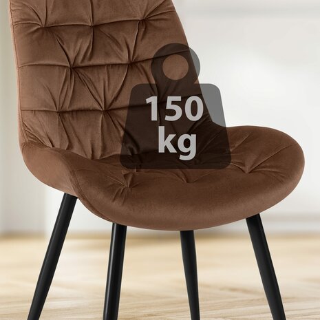 Set van 2 eetkamerstoelen Rissfird, Bruin
