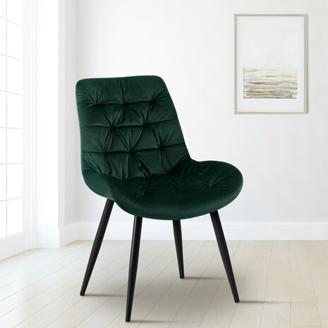 Set van 2 eetkamerstoelen Rissfird, Groen