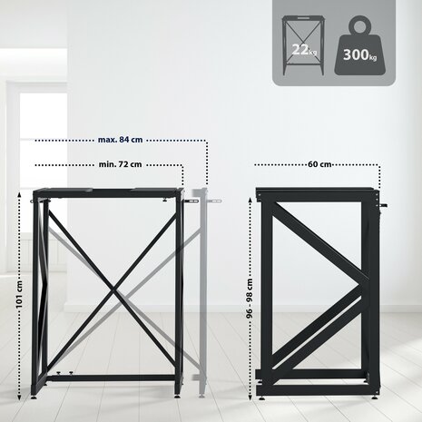 Wasmachineplank Celab, Zwart