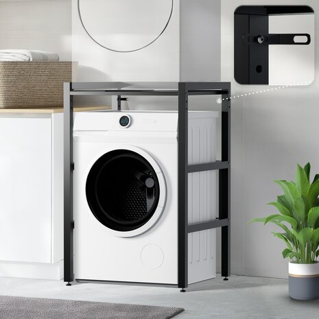Wasmachine rek Gennat, Zwart