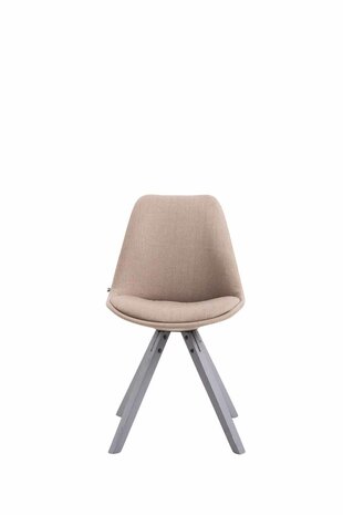Bezoekersstoel Teulouso Stof Square grijs, Taupe