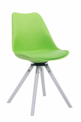 Bezoekersstoel Treyos Draaibaar Wit Rond, Groen