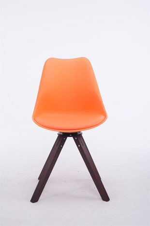 Bezoekersstoel Treyos Draaibaar Walnoot Square, Oranje