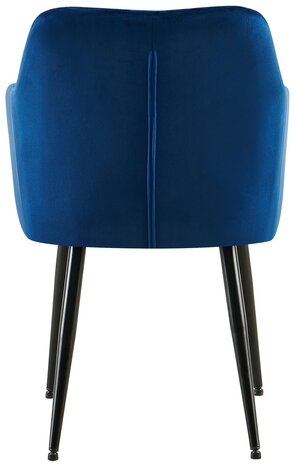 2-delige set eetkamerstoel Menott fluweel B, Blauw