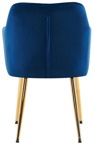 2-delige set eetkamerstoel Menott fluweel G, Blauw