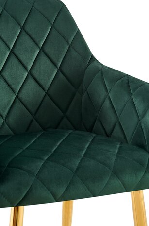 2-delige set eetkamerstoel Menott fluweel G, Groen