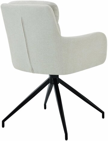 2-delige set eetkamerstoel Semors stof, Creme