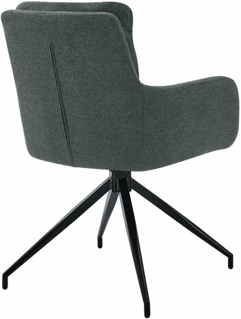 Set van 2 eetkamerstoelen Semors Stof, Grijs