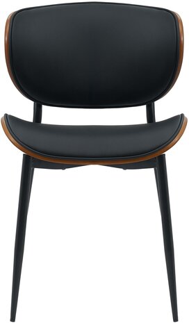 Set van 2 bezoekersstoelen Ined kunstleer, Zwart