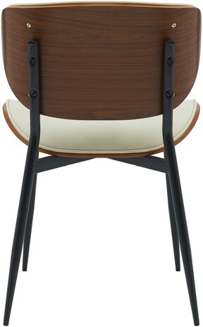 Set van 2 bezoekersstoelen Ined kunstleer, Creme