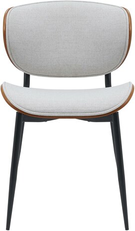 Set van 2 bezoekersstoelen Ined Stof, Creme