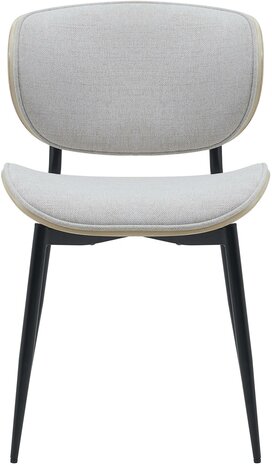 2-delige set bezoekersstoel Ined stof, Creme