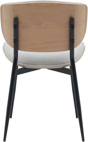 2-delige set bezoekersstoel Ined stof, Creme