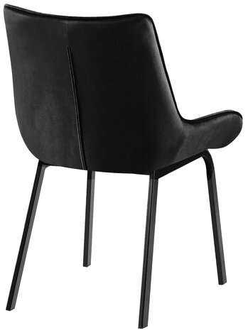 2-delige set stoel Sirindi fluweel, Zwart