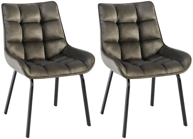 2-delige set stoel Sirindi fluweel, 