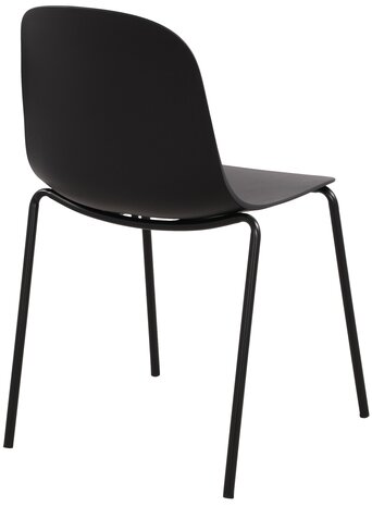 2-delige set stoel Hirdan, Zwart