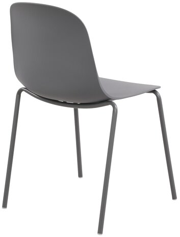 2-delige set stoel Hirdan, Grijs