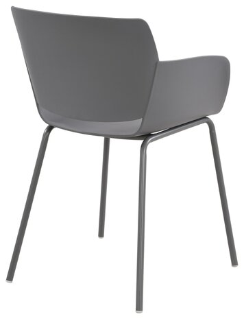 2-delige set stoel Ilpini, Grijs