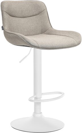 Barkruk Venoro Stof wit, Taupe