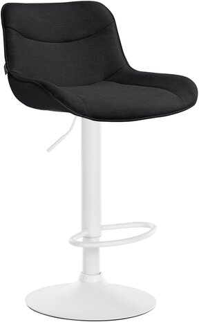 Barkruk Venoro Stof wit, Zwart