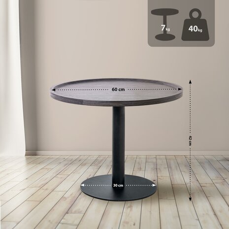 Bijzettafel Espan L, Grijs