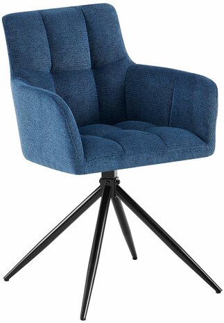 Eetkamerstoel Janoh Stof, Blauw