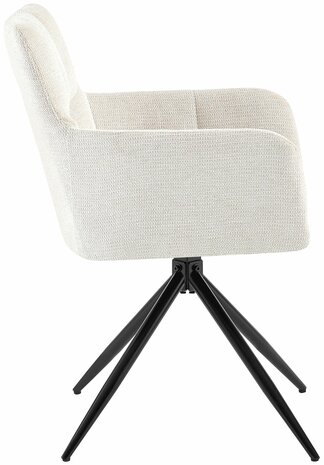 Eetkamerstoel Janoh Stof, Creme