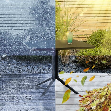 Tafel Lanvel 80x80 cm, Zwart