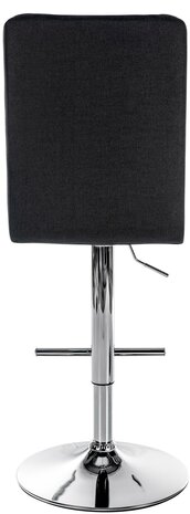 Barkruk Pikeng V2 Stof chroom, Zwart
