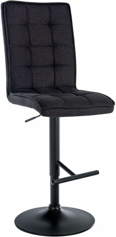 Barkruk Pikeng V2 Stof zwart, Zwart