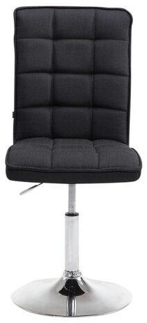 2-delige set eetkamerstoelen Pikeng V2 Stof, Zwart