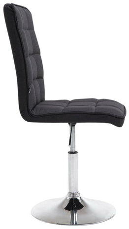 2-delige set eetkamerstoelen Pikeng V2 Stof, Zwart