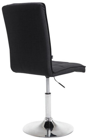 2-delige set eetkamerstoelen Pikeng V2 Stof, Zwart