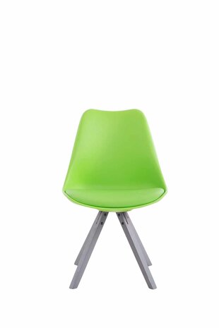 Bezoekersstoel Teulouso Kunstleer Square grijs, Groen