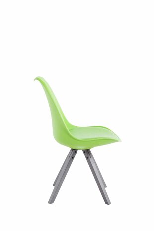 Bezoekersstoel Teulouso Kunstleer Square grijs, Groen