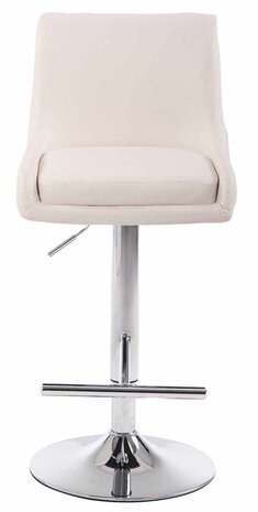 2-delige set barkruk Cleb kunstleer chroom, Wit