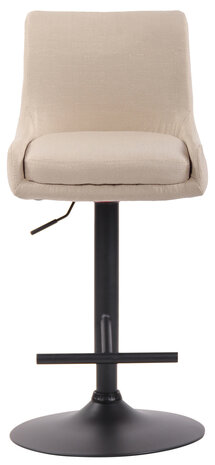 Barstoel Cleb Stof zwart, Creme