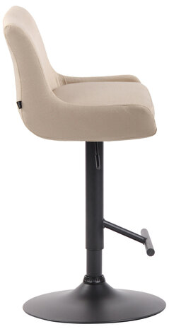 Barstoel Cleb Stof zwart, Creme