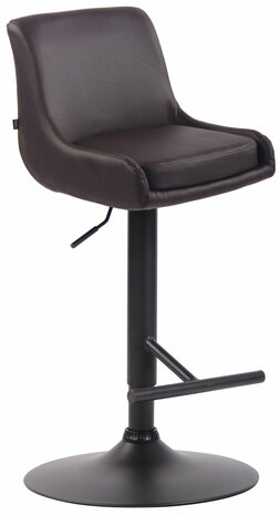 Barstoel Cleb Kunstleer zwart, Bruin